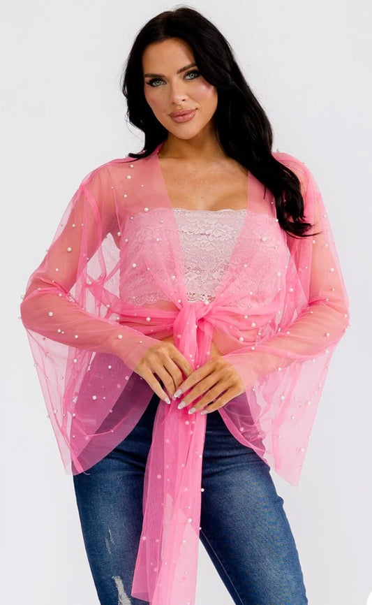 Blush Stardust Tie Top