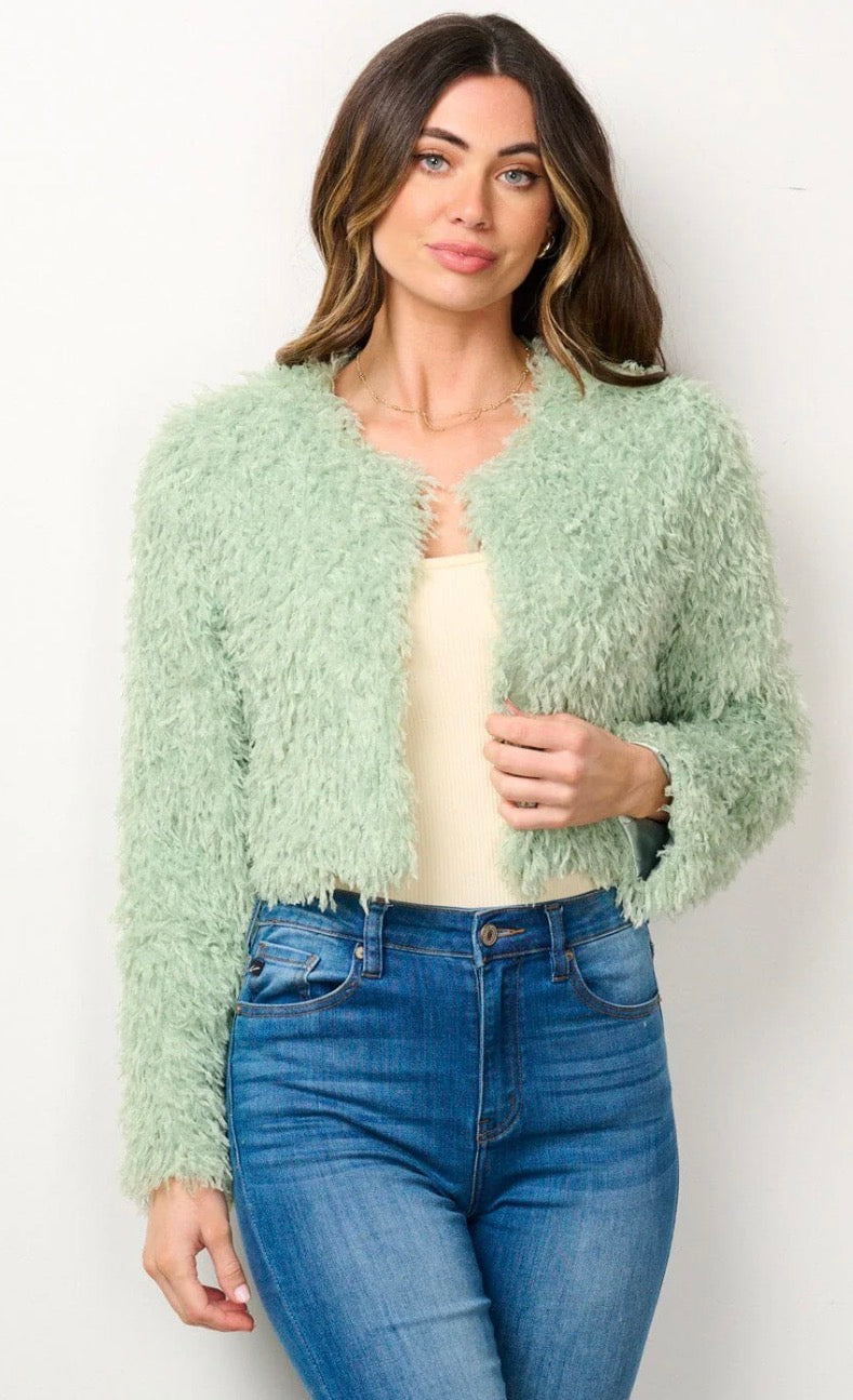 Buy The Paint In The Color Of Your Eyes Cropped Jacket