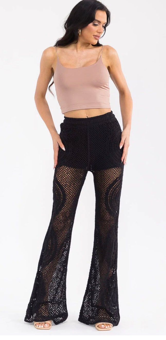 One For The Goth Baddies Crochet Pants
