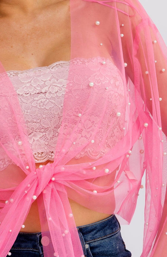 Blush Stardust Tie Top