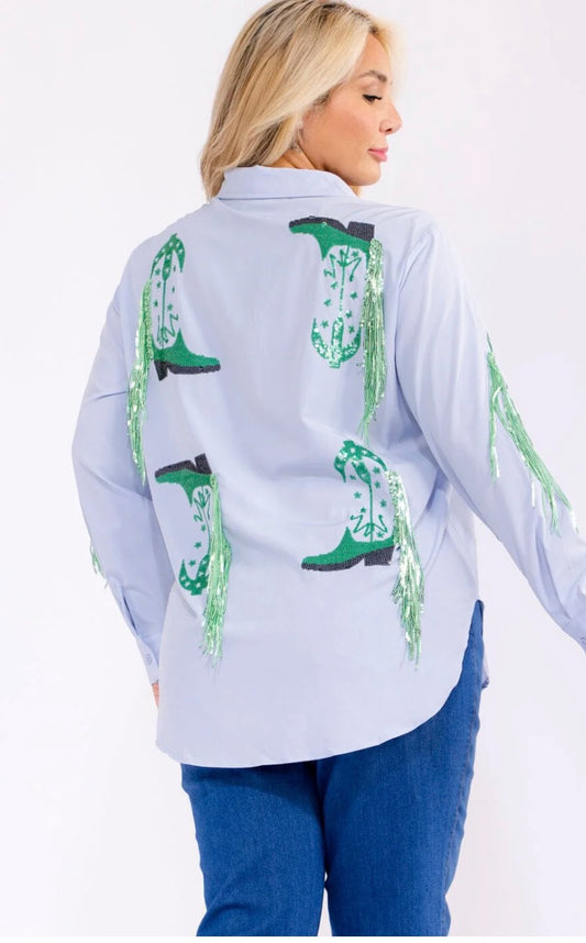 Teardrops On My Guitar Button Up