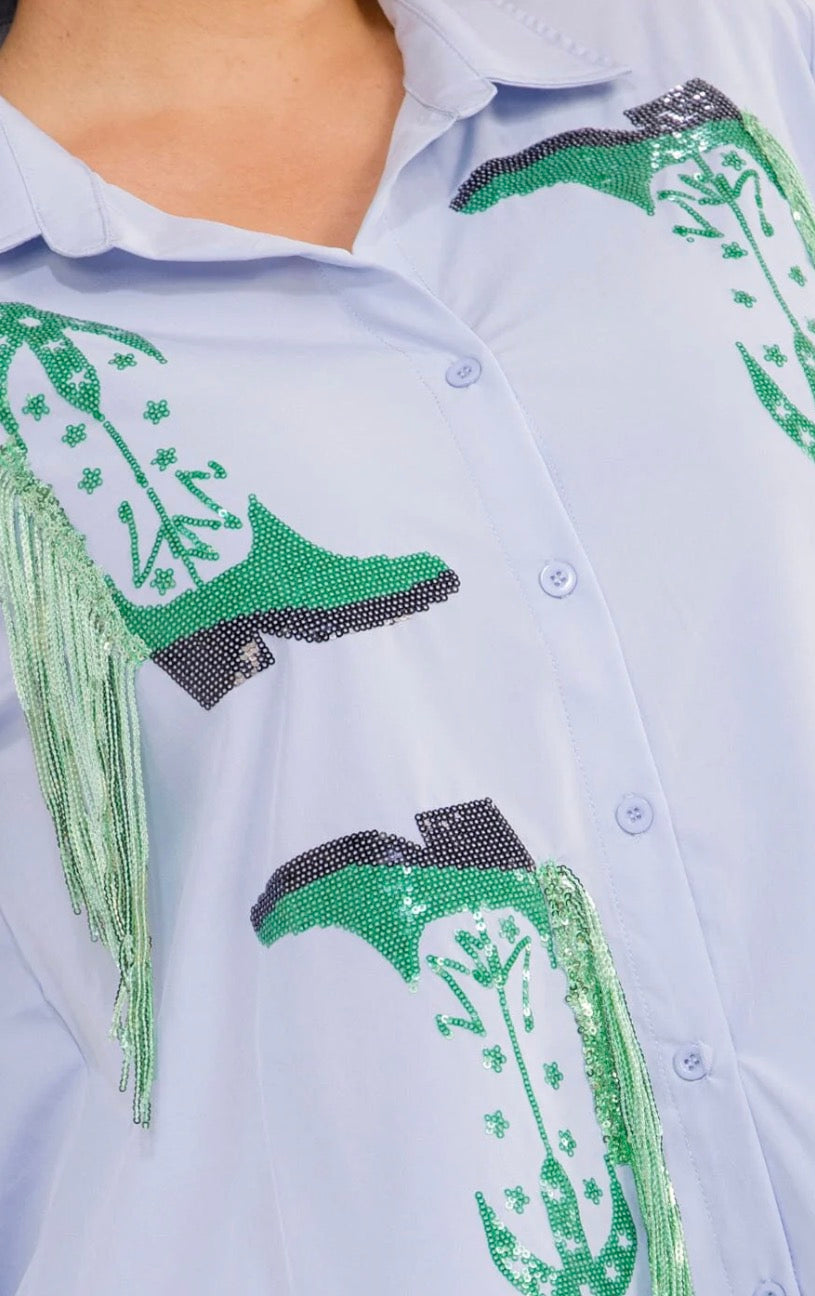 Teardrops On My Guitar Button Up