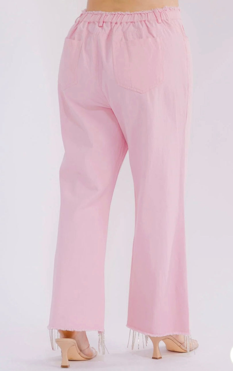 Cotton Candy Fringe Jeans